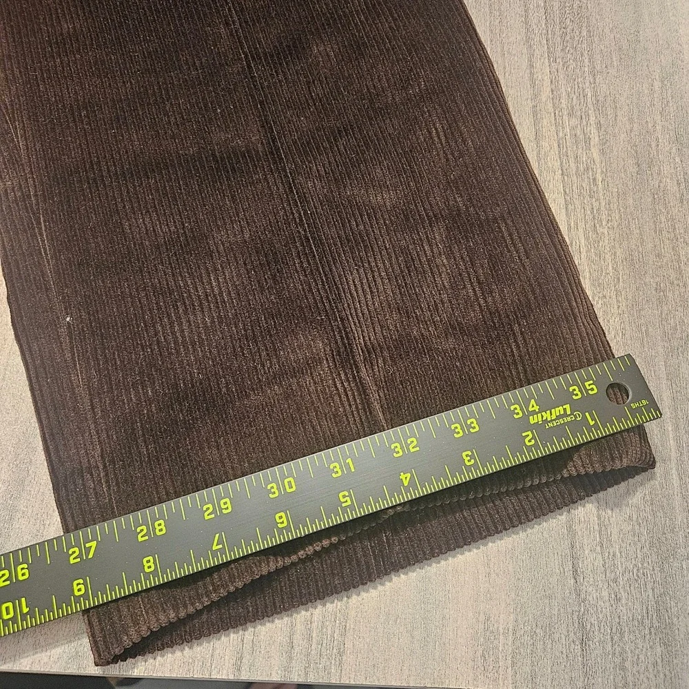 Orvis Brisbane Moss Corduroy Pants Mens 42 Brown Leather Trim Sporting Tradition